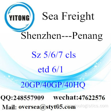Flete mar del puerto de Shenzhen a Penang